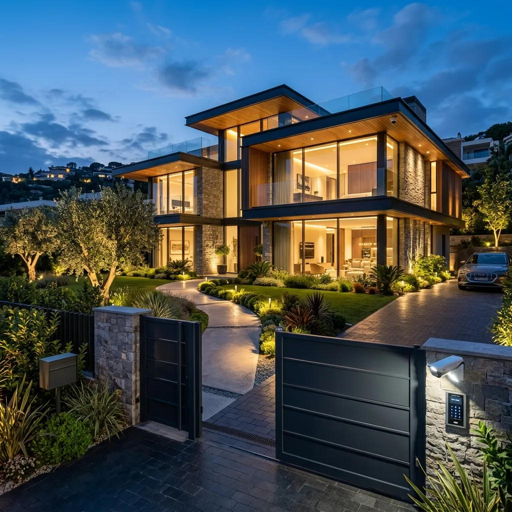 Smart villa with automated gate